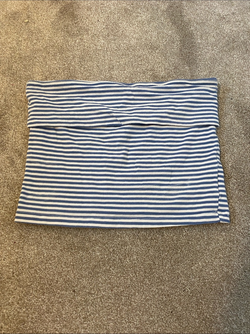 American Eagle Outfitters Blue and White Striped Tube Top